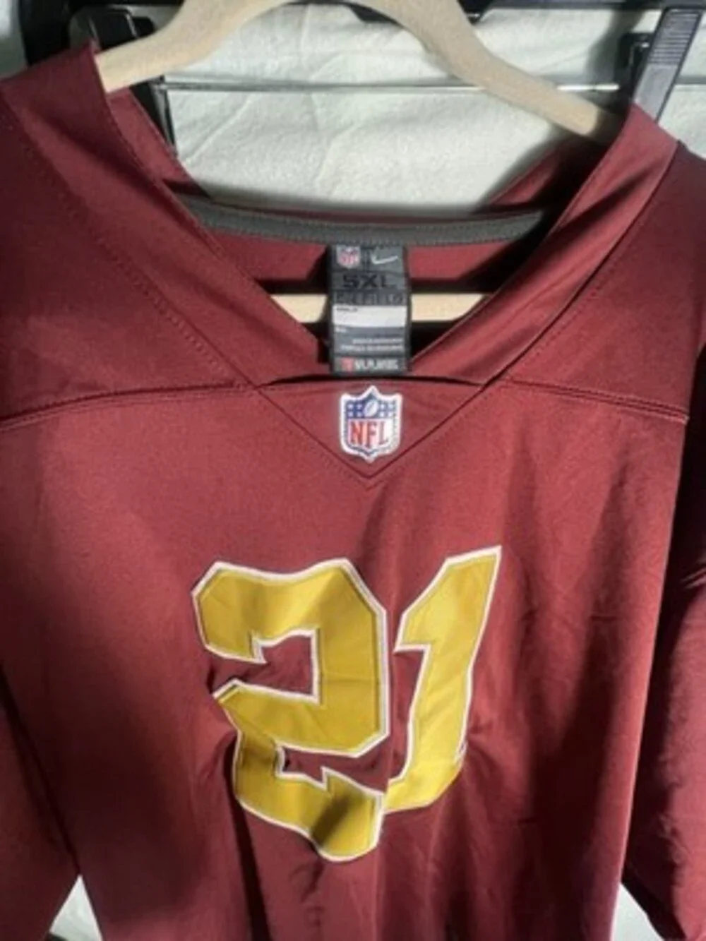 Nike NFL On Field Sean Taylor Washington Jersey Size 5XL Burgundy #21